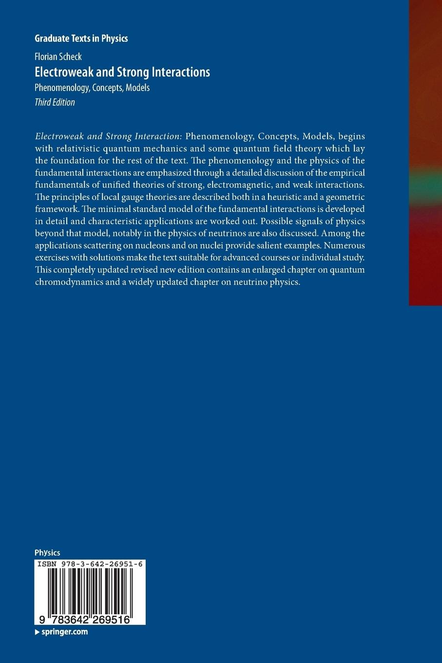 Rückseitencover Electroweak and Strong Interactions