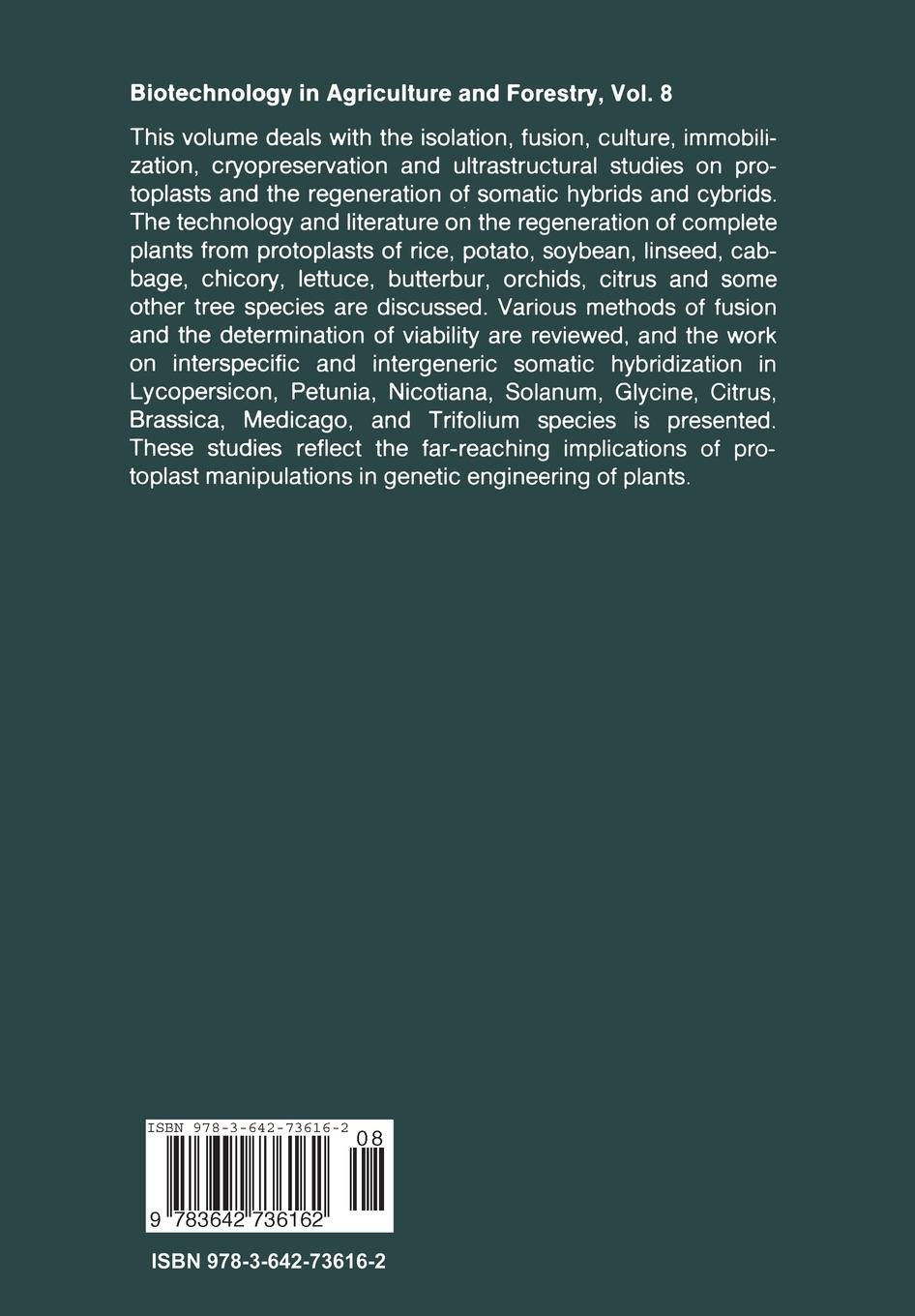 Rückseitencover Plant Protoplasts and Genetic Engineering I