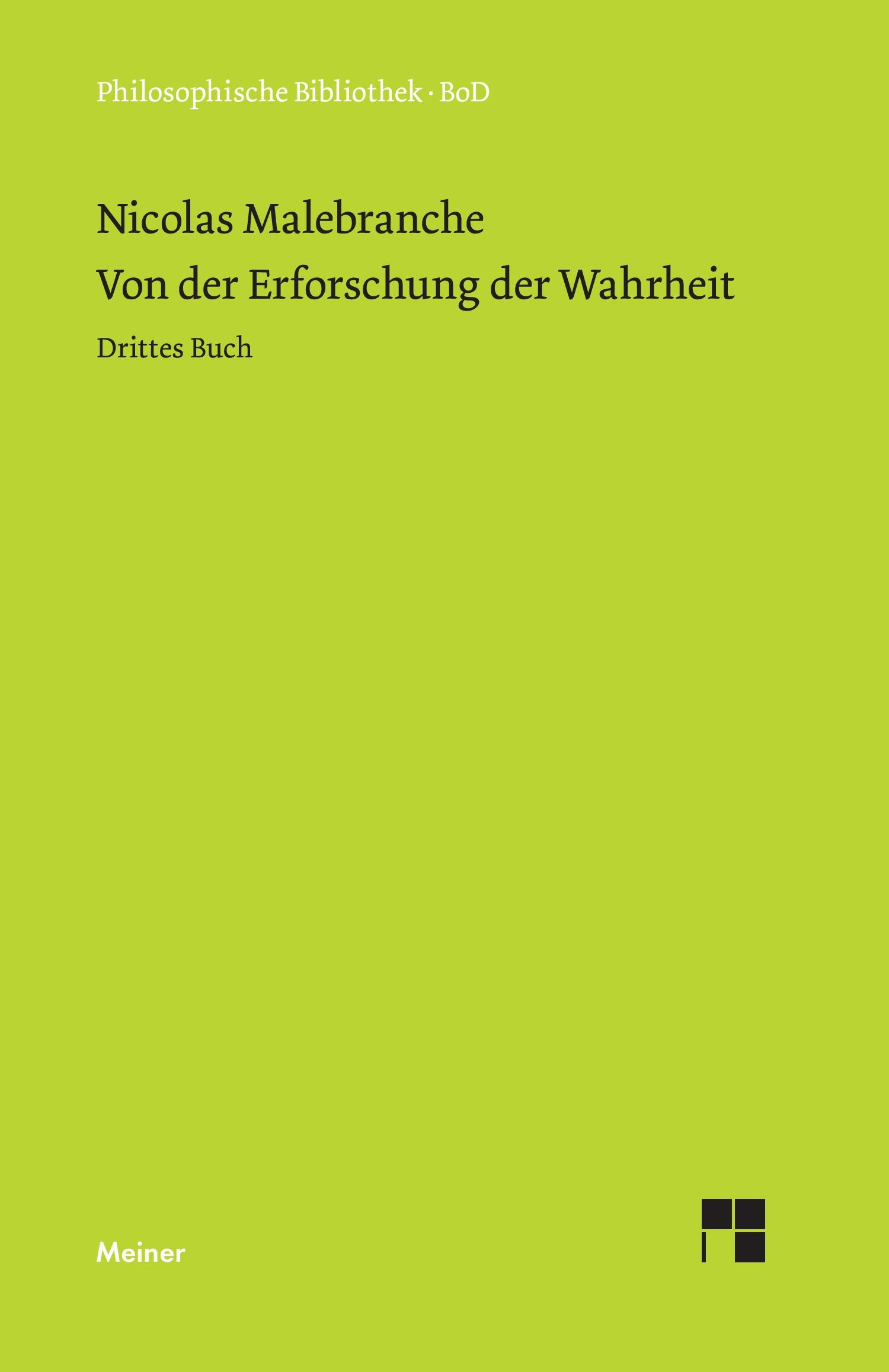 Vorderes Coverbild Von der Erforschung der Wahrheit / Von der Erforschung der Wahrheit