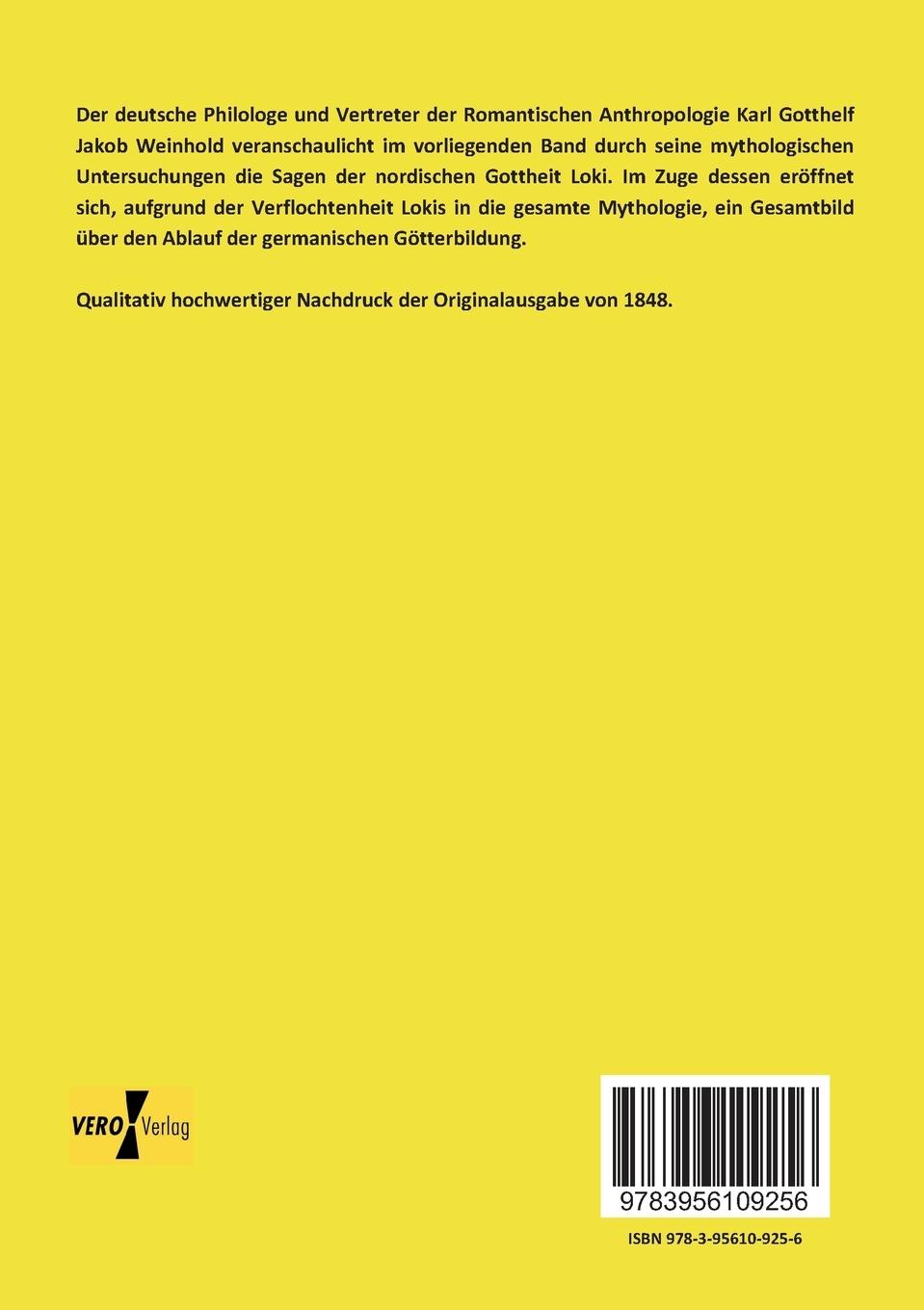 Rückseitencover Die Sagen von Loki
