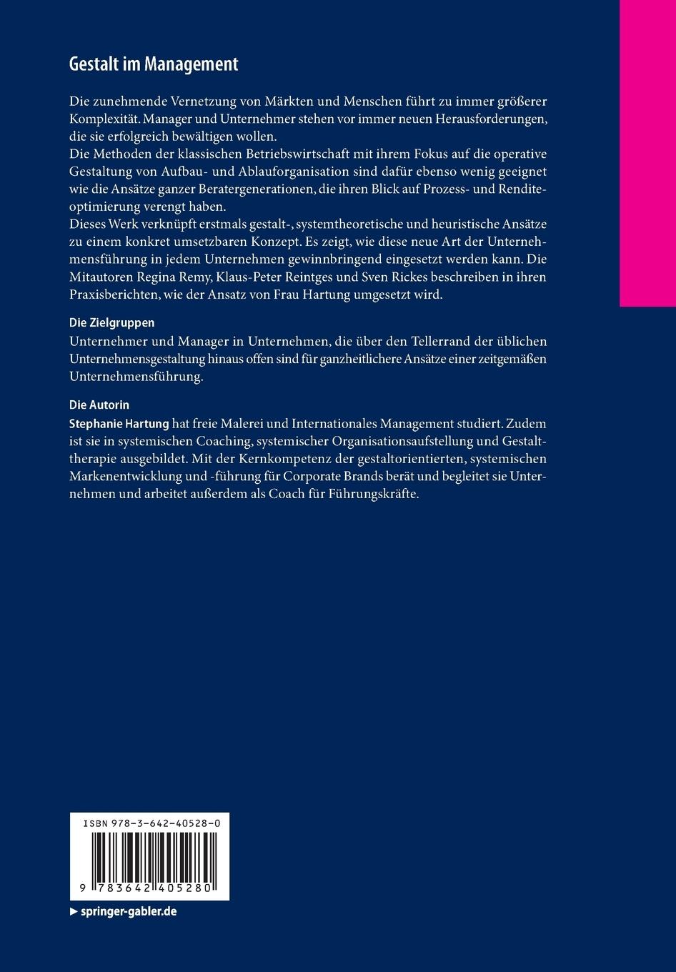 Rückseitencover Gestalt im Management
