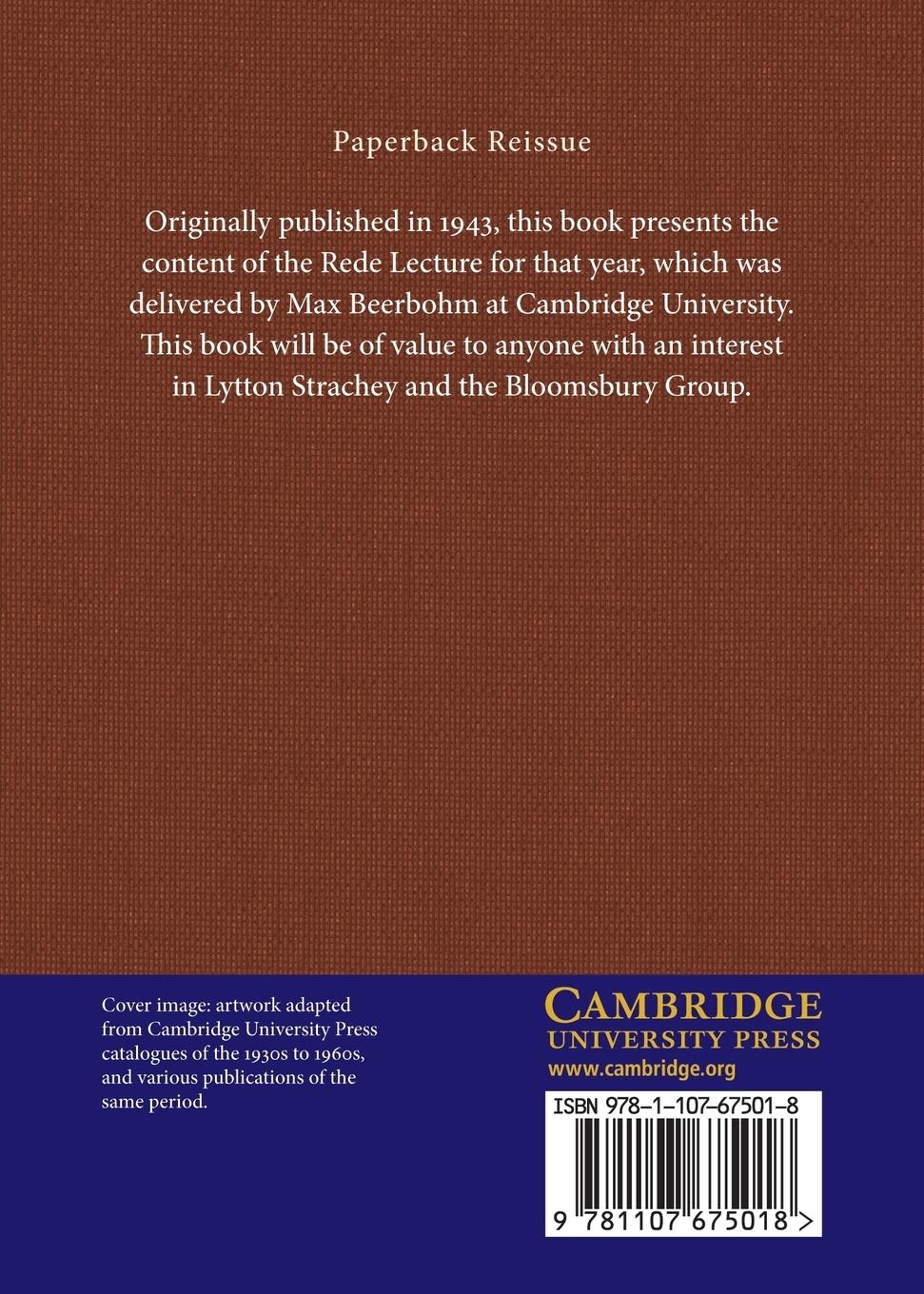 Rückseitencover Lytton Strachey