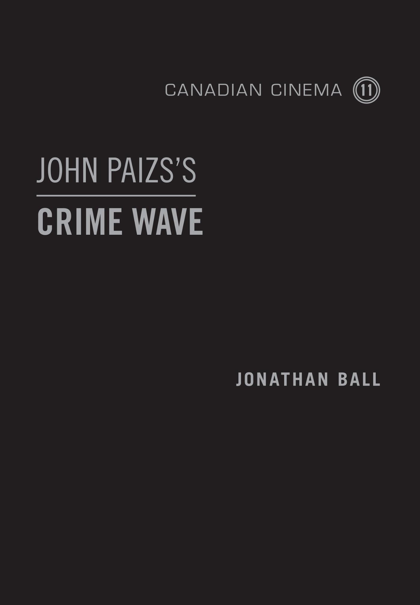 Vorderes Coverbild John Paizs's Crime Wave
