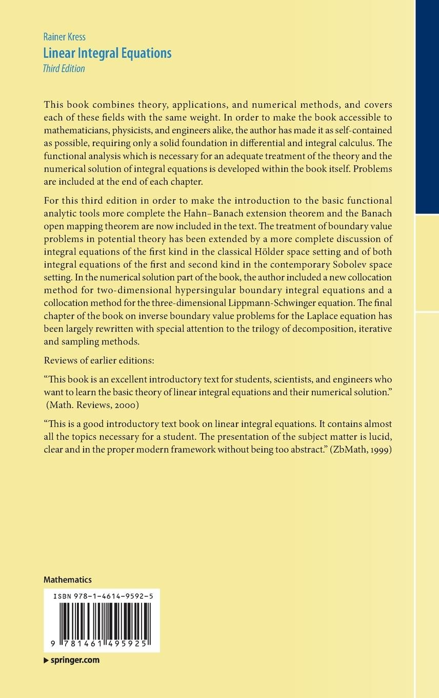 Rückseitencover Linear Integral Equations