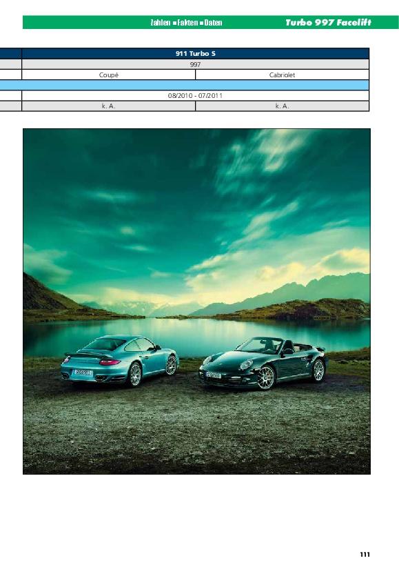 Beispielinhalt (Bild) Das Porsche 911 Daten-Buch