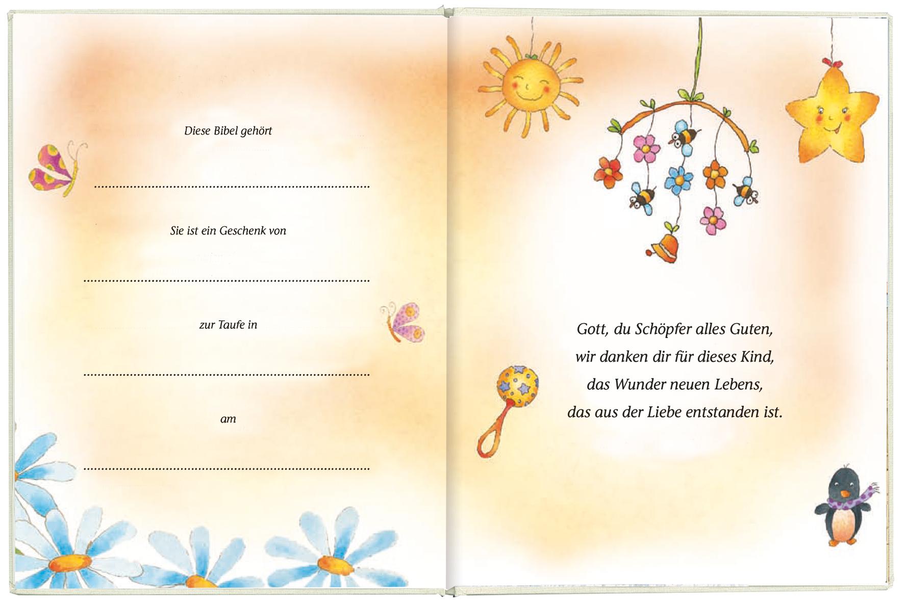 Beispielinhalt (Bild) Meine kleine Taufbibel