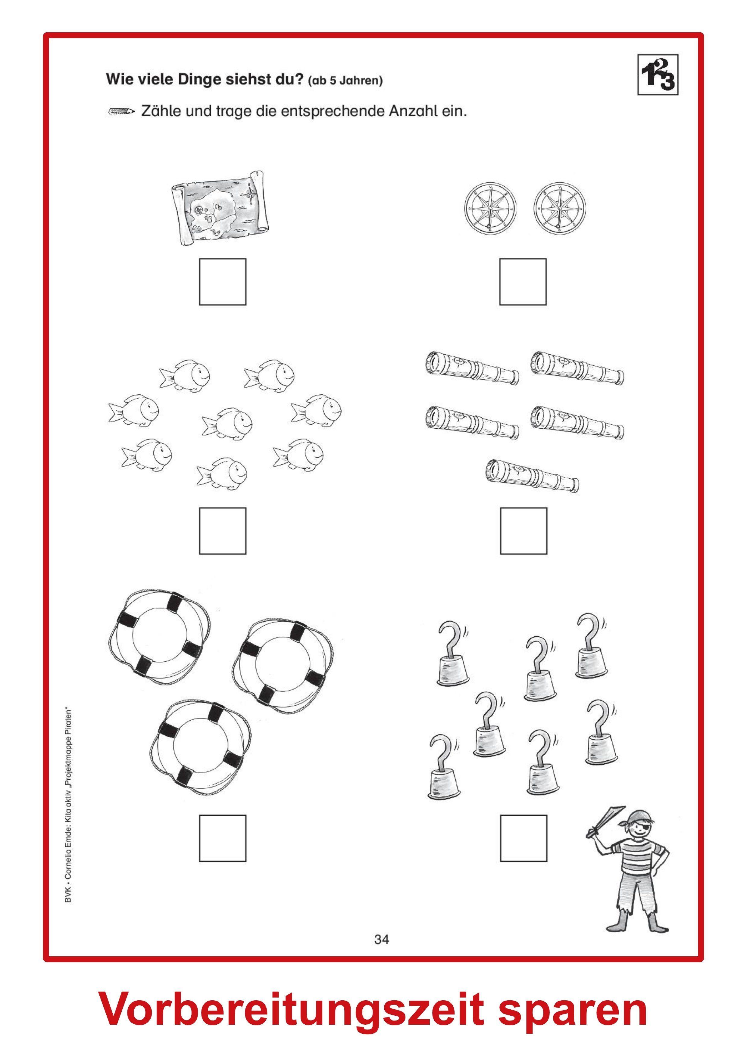 Beispielinhalt (Bild) Kita aktiv Projektmappe "Piraten"