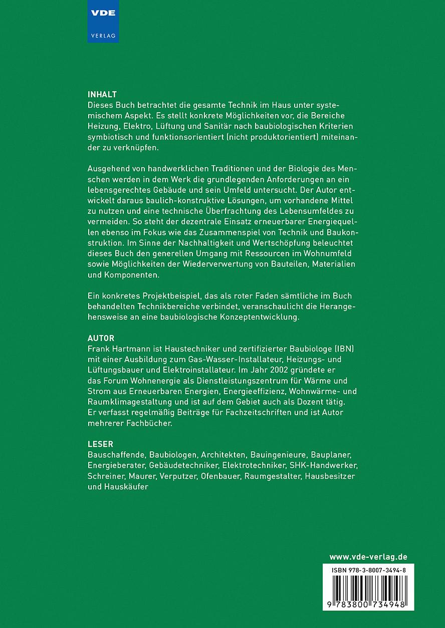 Rückseitencover Baubiologische Haustechnik