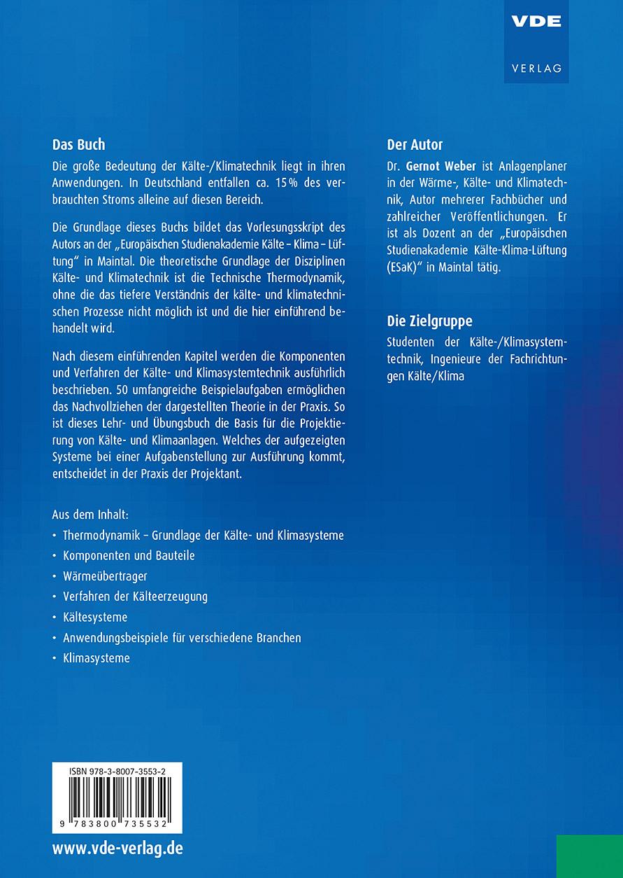 Rückseitencover Kälte- und Klimasystemtechnik