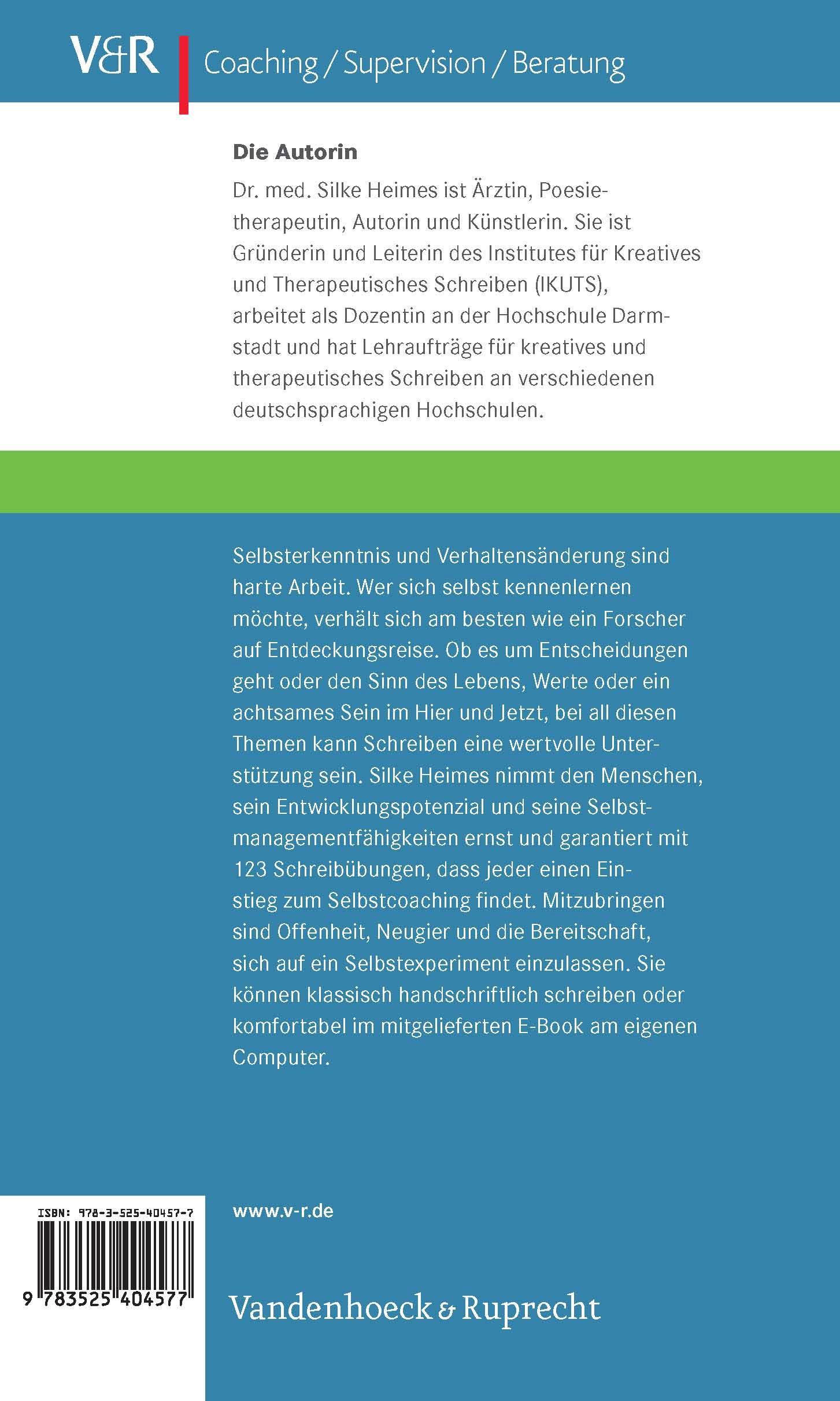 Rückseitencover Schreiben als Selbstcoaching