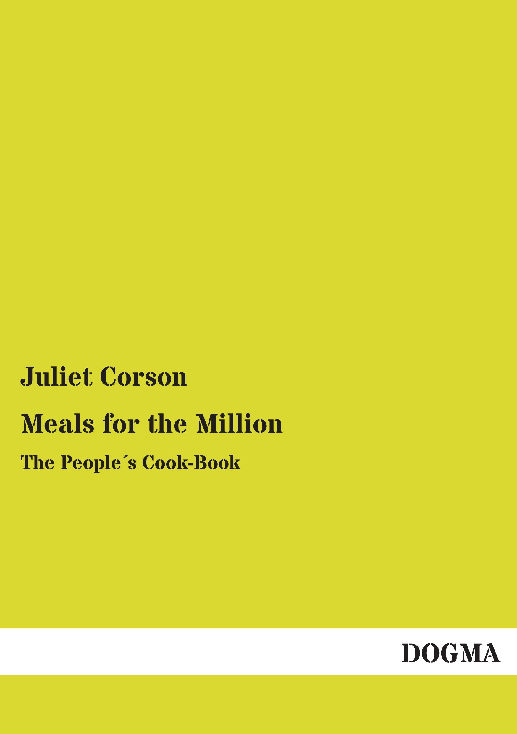 Vorderes Coverbild Meals for the Million