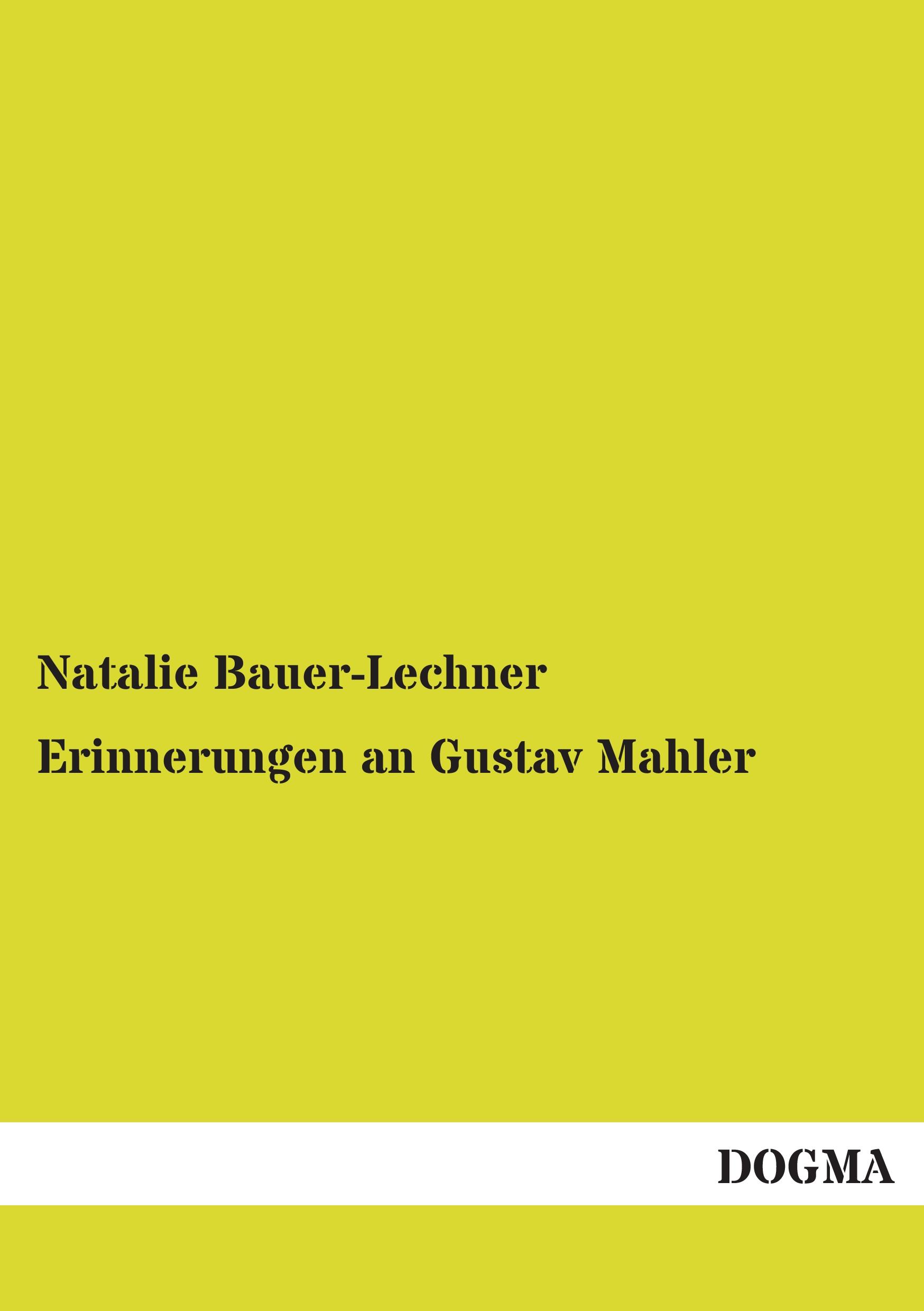Vorderes Coverbild Erinnerungen an Gustav Mahler