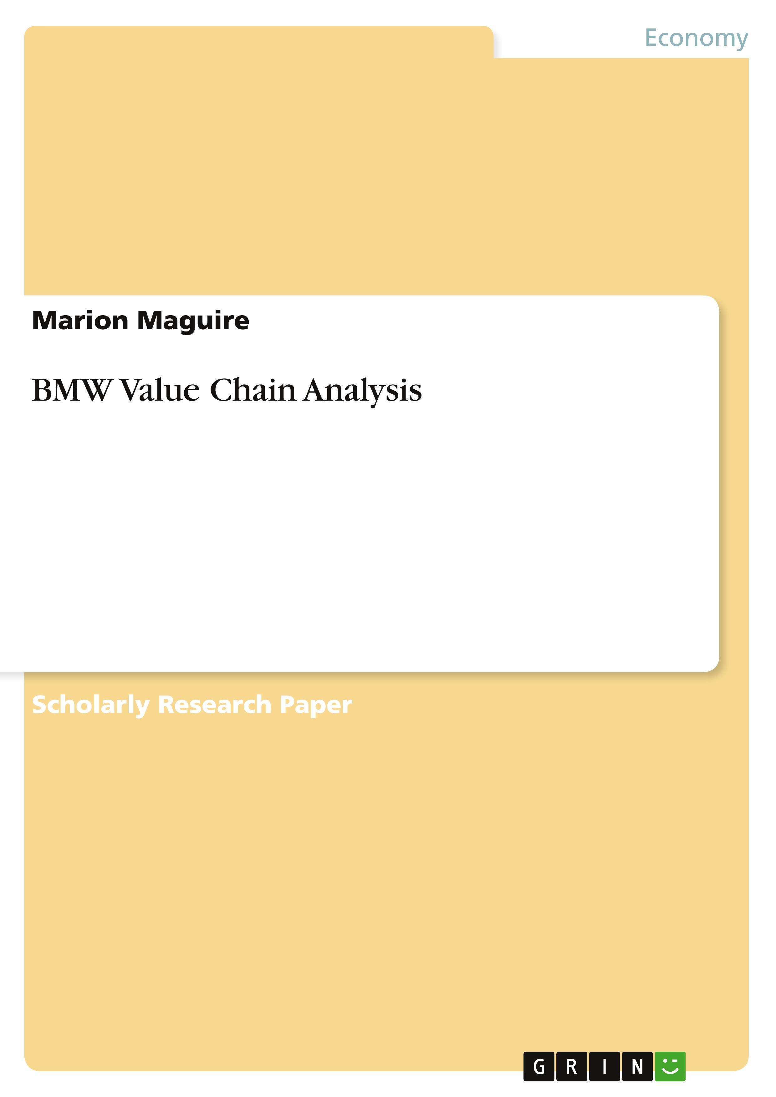 Vorderes Coverbild BMW Value Chain Analysis