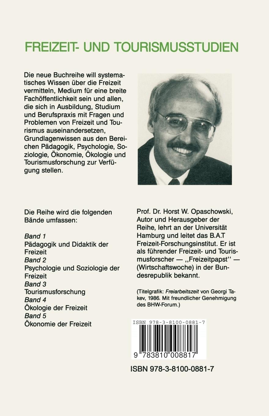 Rückseitencover Pädagogik und Didaktik der Freizeit