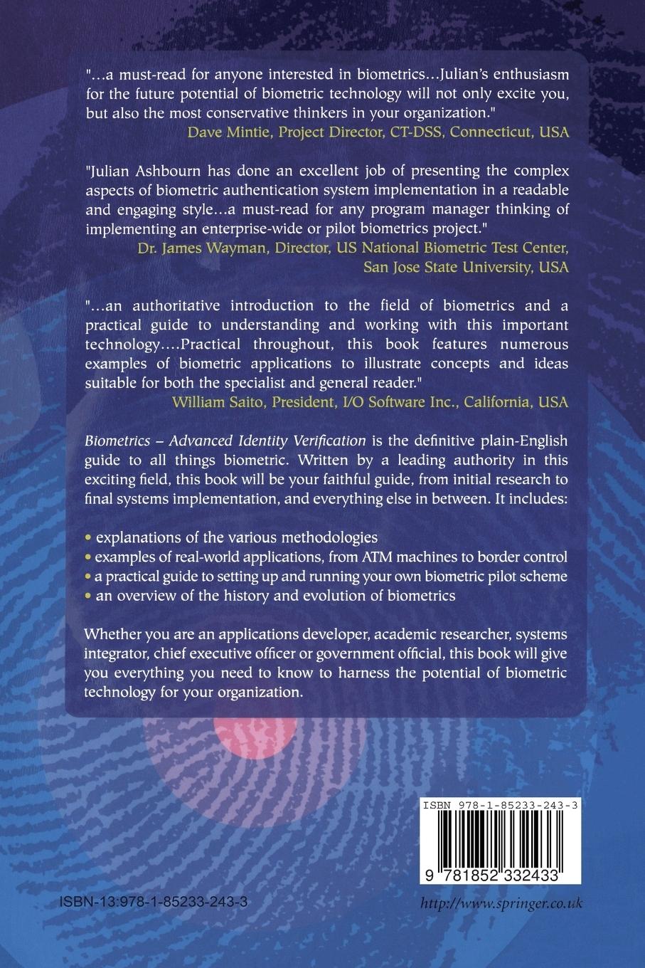 Rückseitencover Biometrics: Advanced Identity Verification