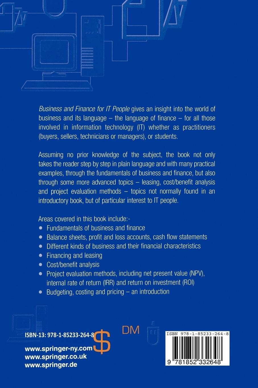 Rückseitencover Business and Finance for IT People