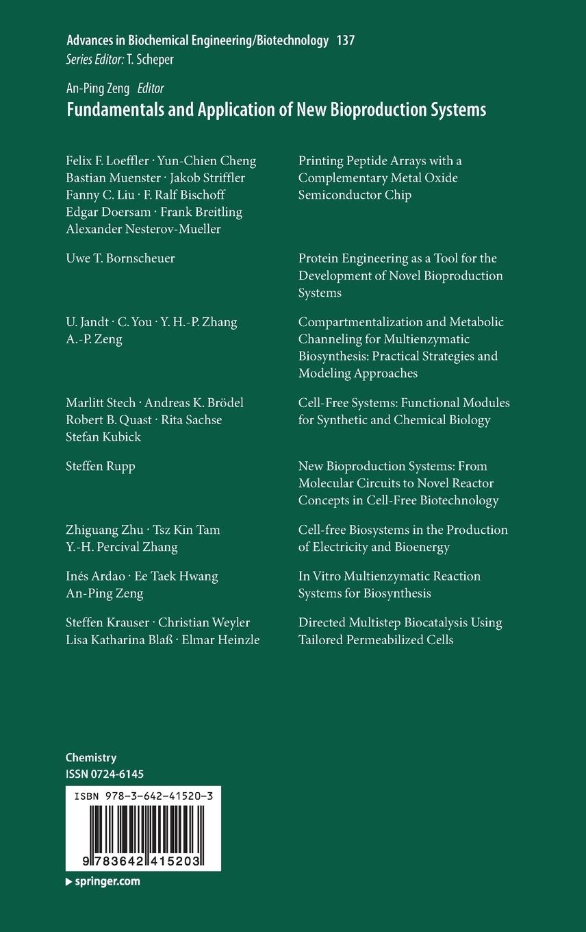 Rückseitencover Fundamentals and Application of New Bioproduction Systems