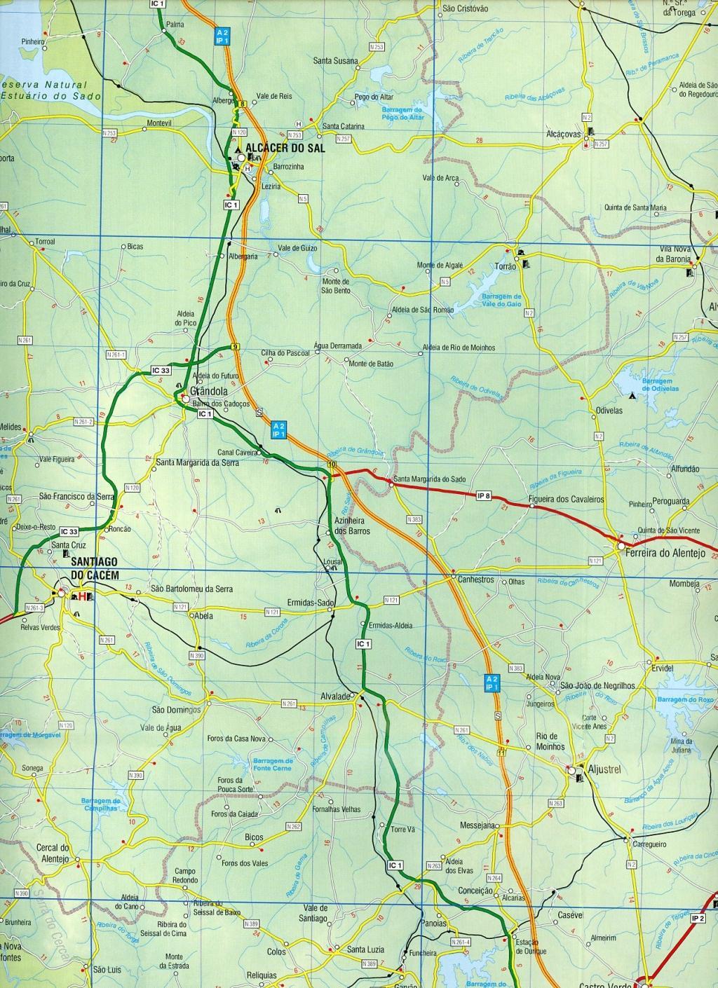 Beispielinhalt (Bild) Alentejo 1 : 300 000