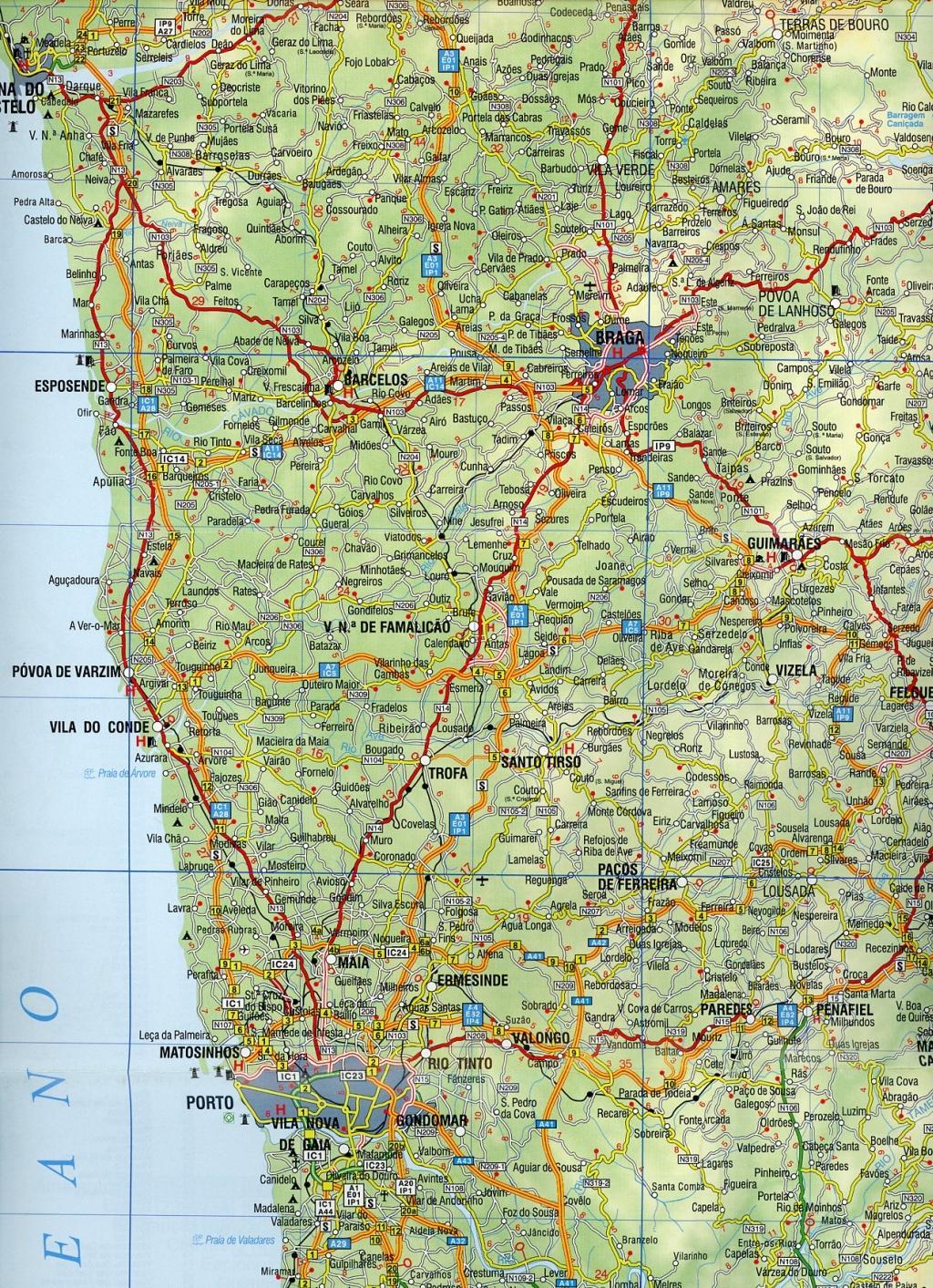 Beispielinhalt (Bild) Portugal North 1 : 250 000