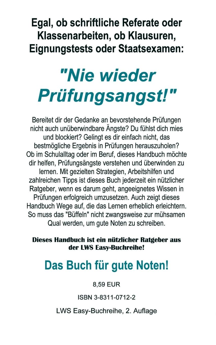 Rückseitencover Klausuren und Prüfungen ohne Ängste schreiben