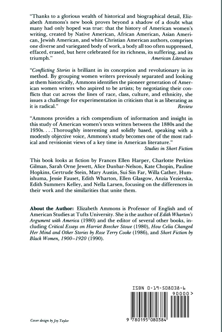 Rückseitencover Conflicting Stories