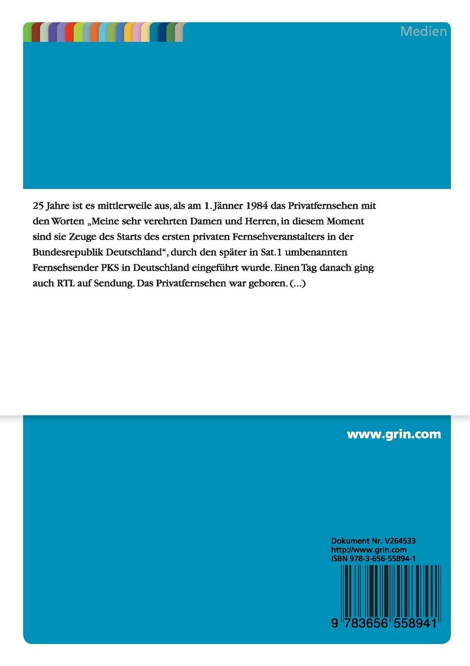 Rückseitencover 25 Jahre danach: Untersuchung inhaltlicher Konvergenzvorgänge im deutschen und österreichischen Fernsehmarkt