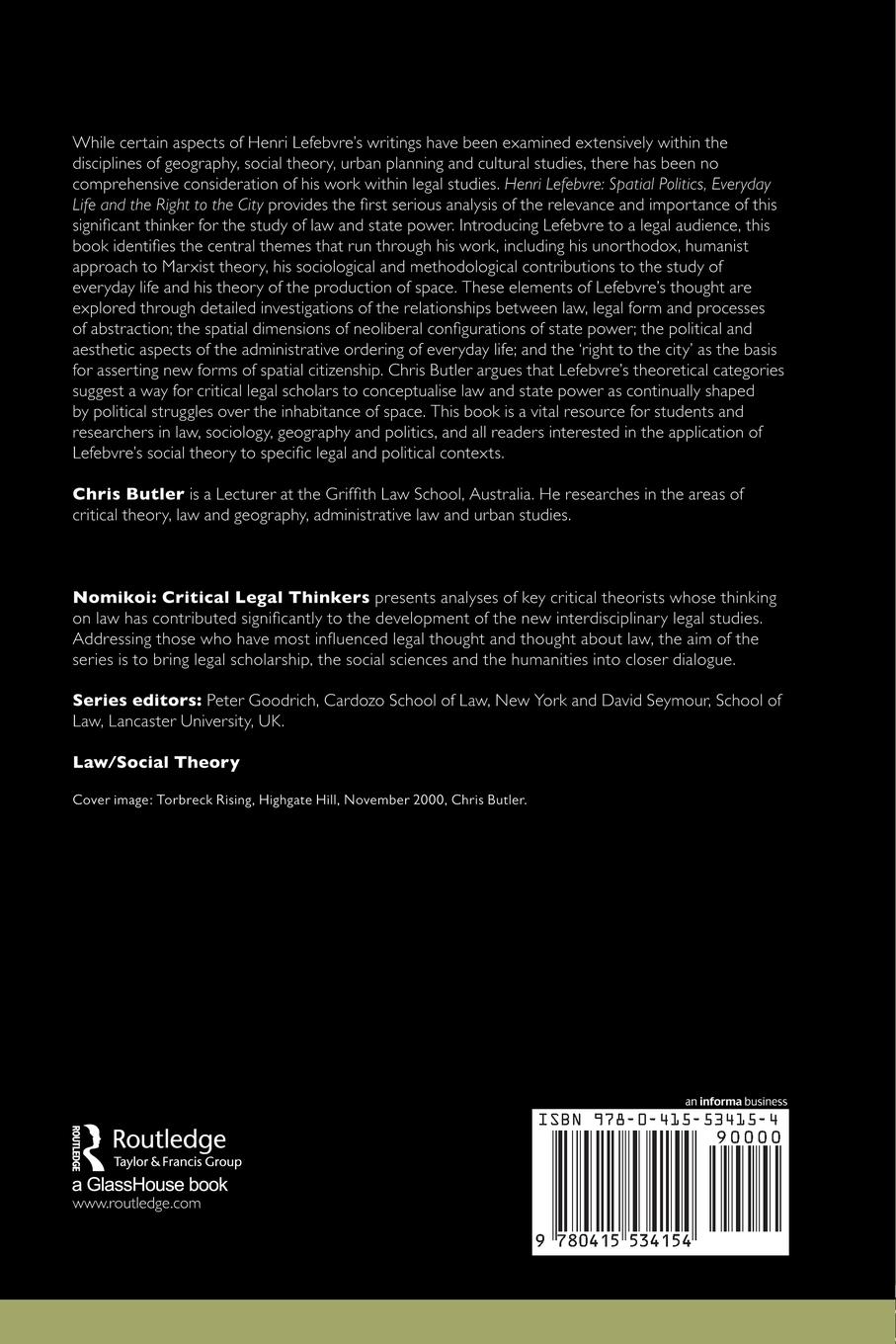 Rückseitencover Henri Lefebvre