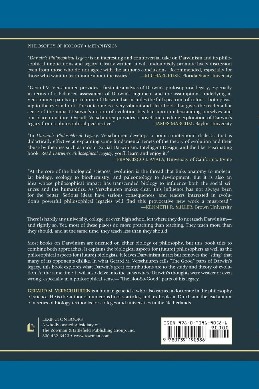 Rückseitencover Darwin's Philosophical Legacy