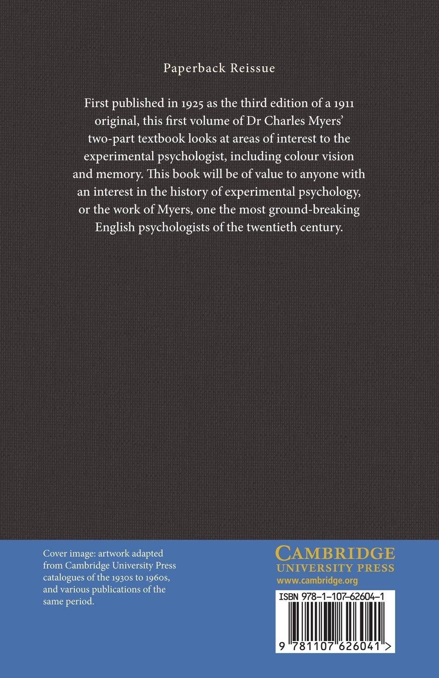 Rückseitencover A Text-Book of Experimental Psychology