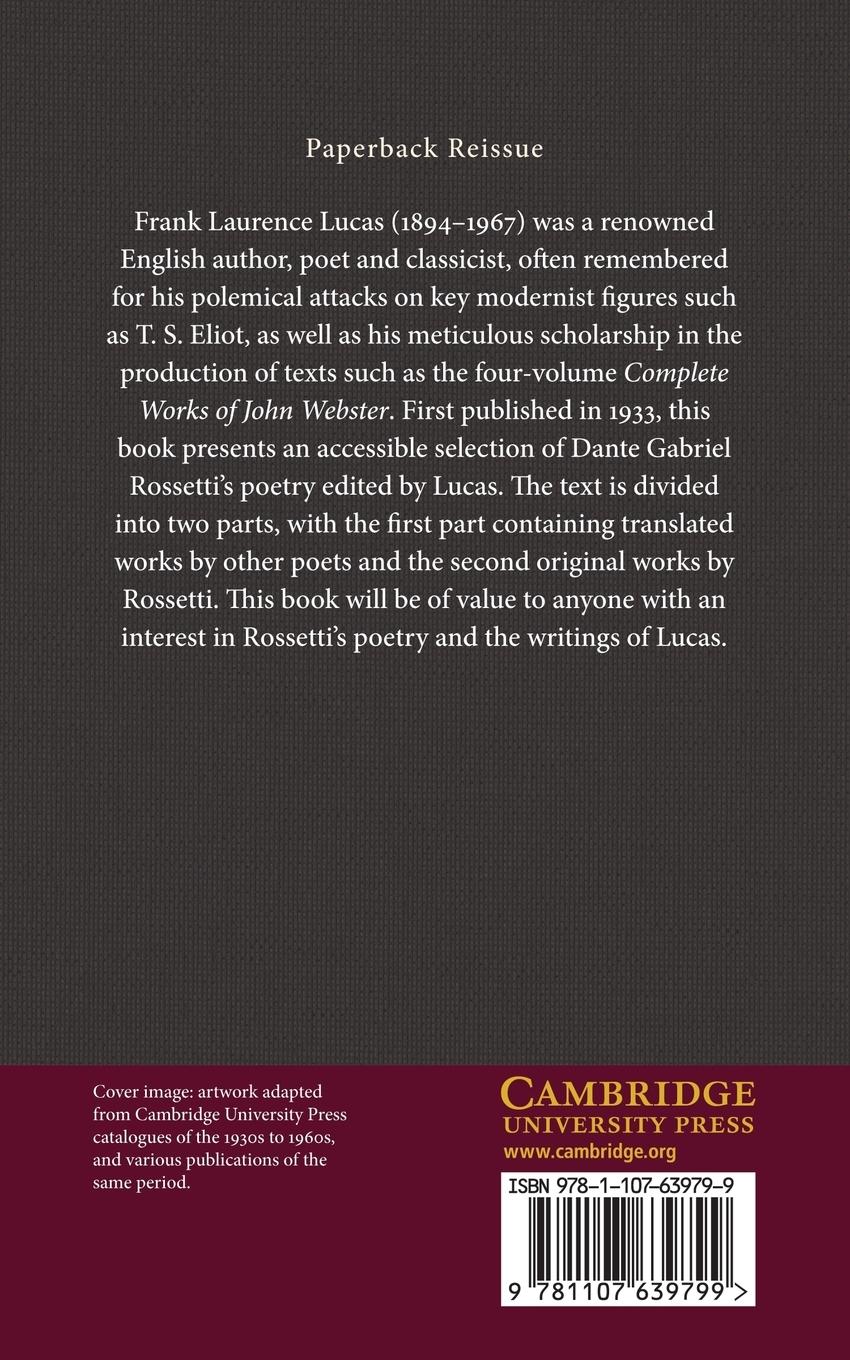 Rückseitencover Dante Gabriel Rossetti