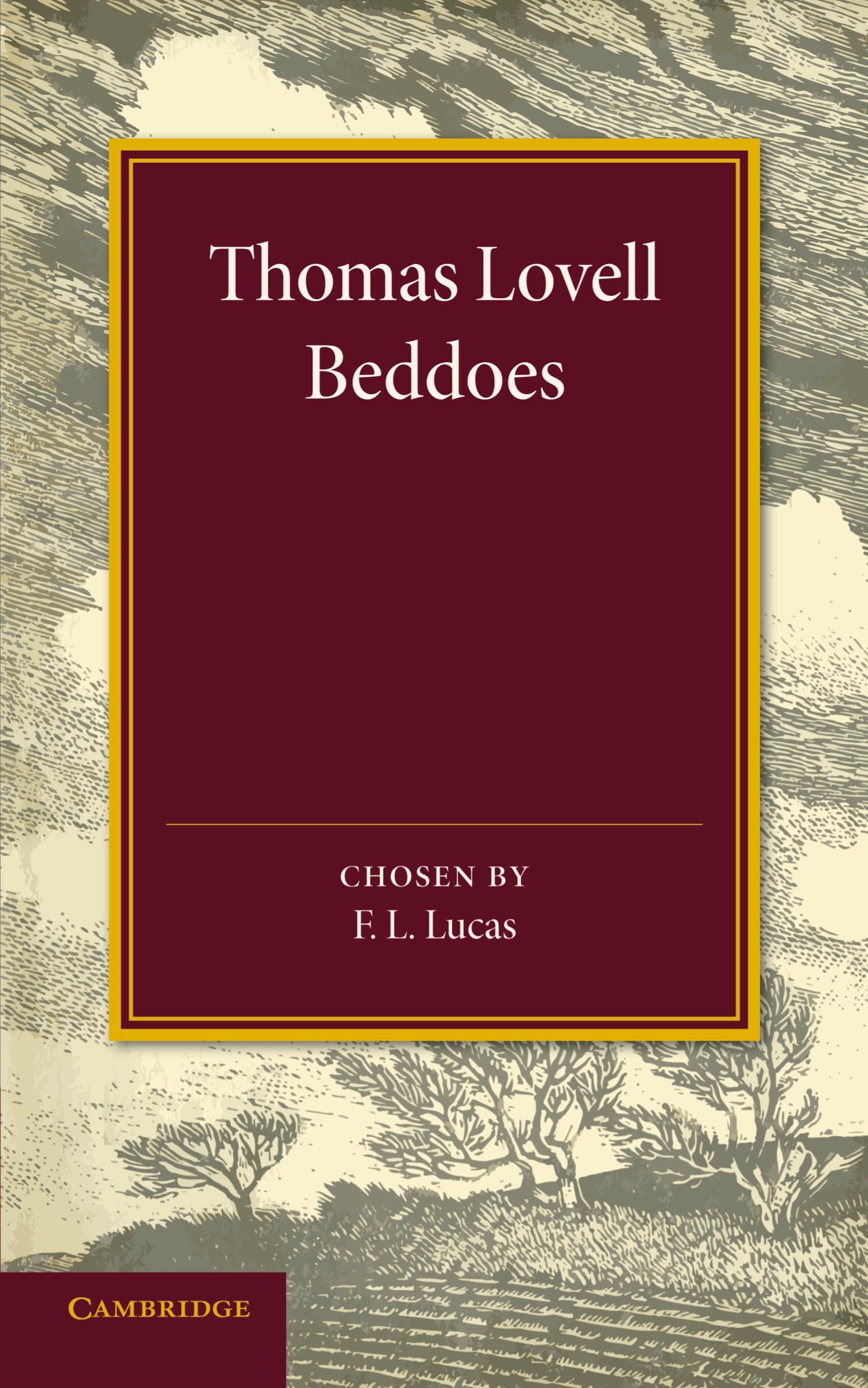 Vorderes Coverbild Thomas Lovell Beddoes