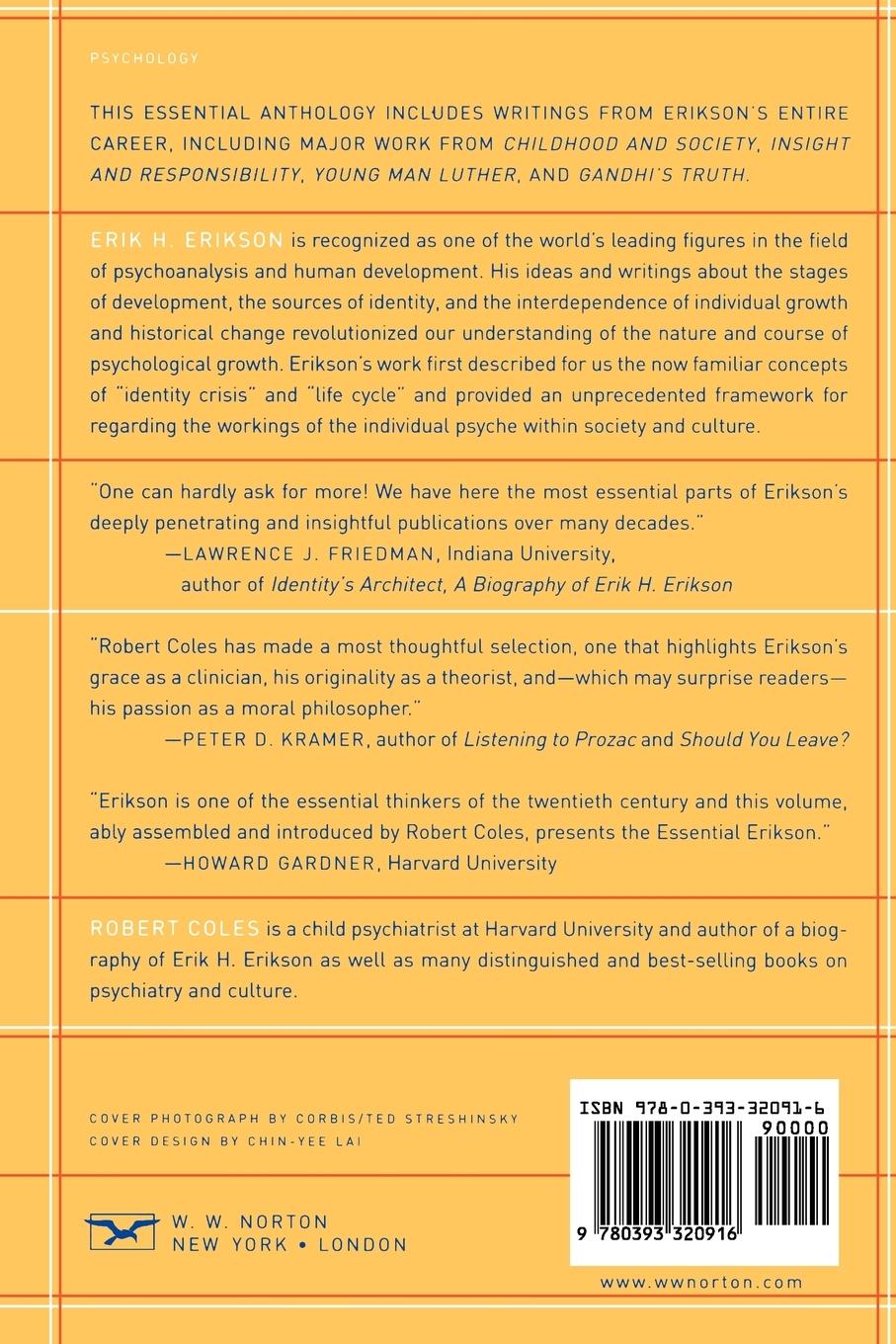 Rückseitencover The Erik Erikson Reader