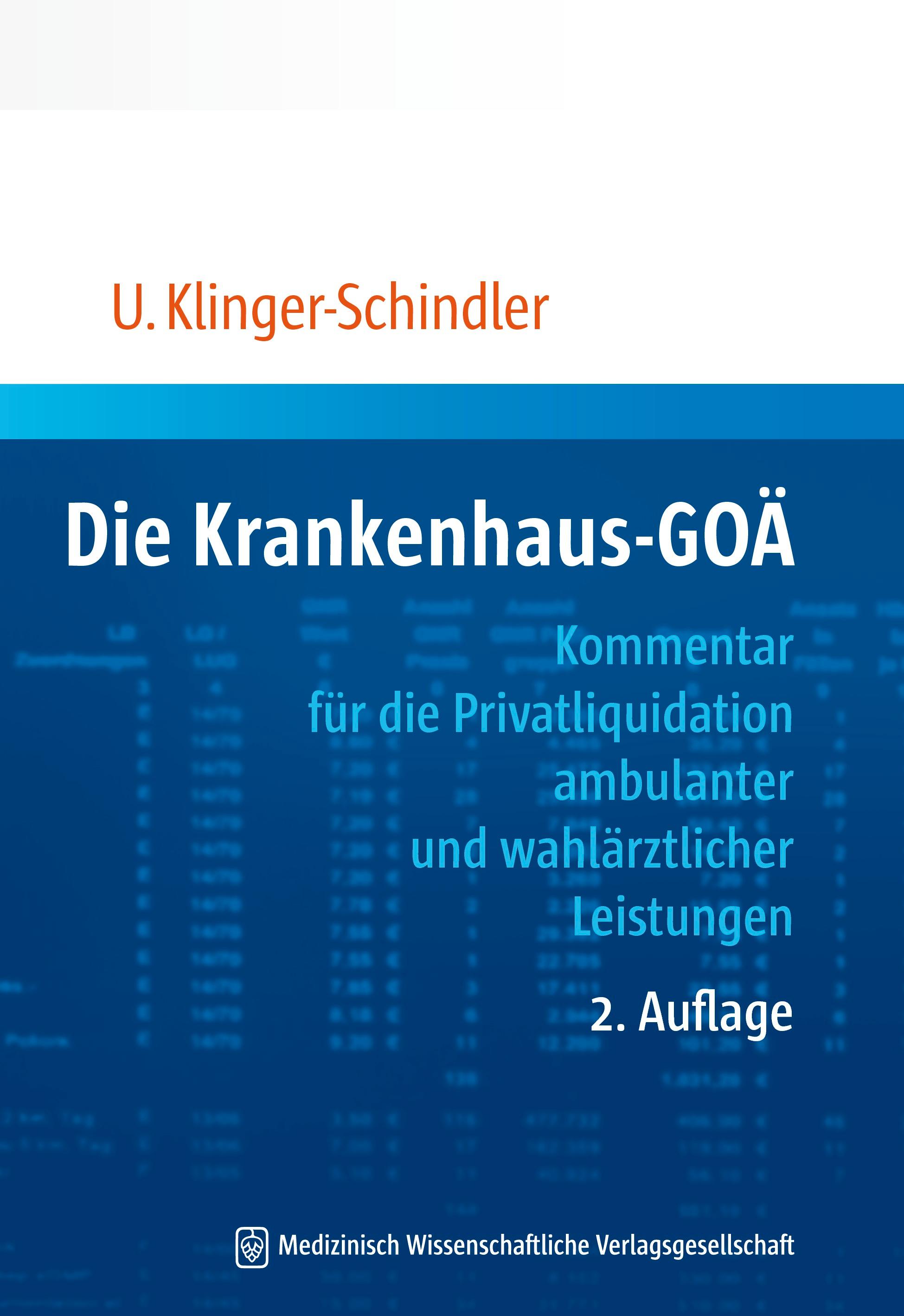 Vorderes Coverbild Die Krankenhaus-GOÄ