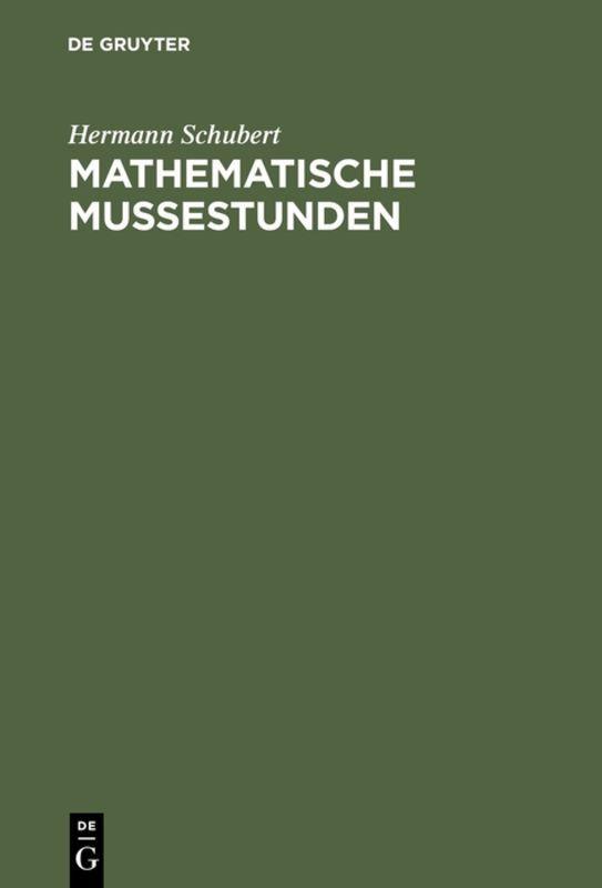 Vorderes Coverbild Mathematische Mußestunden