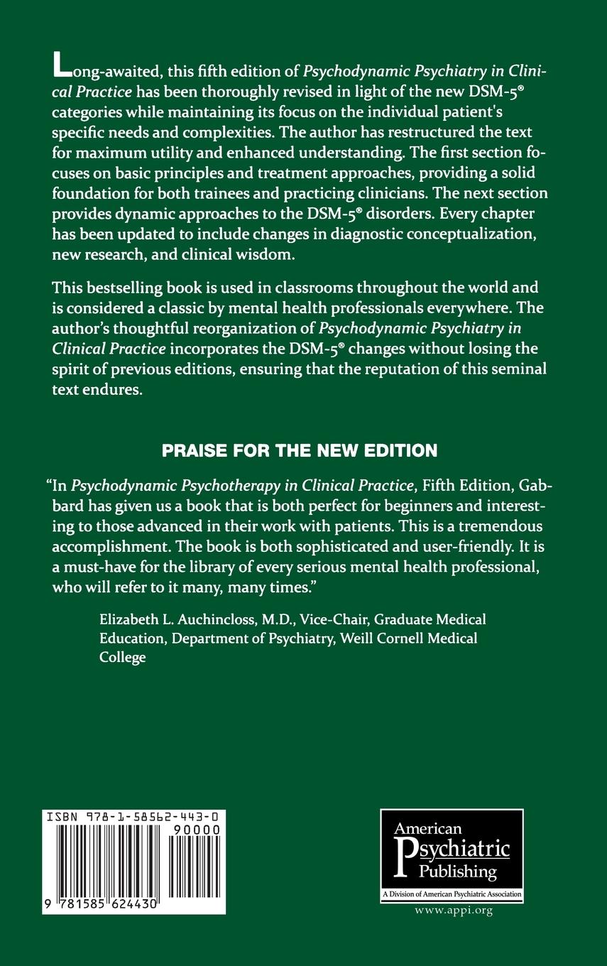 Rückseitencover Psychodynamic Psychiatry in Clinical Practice