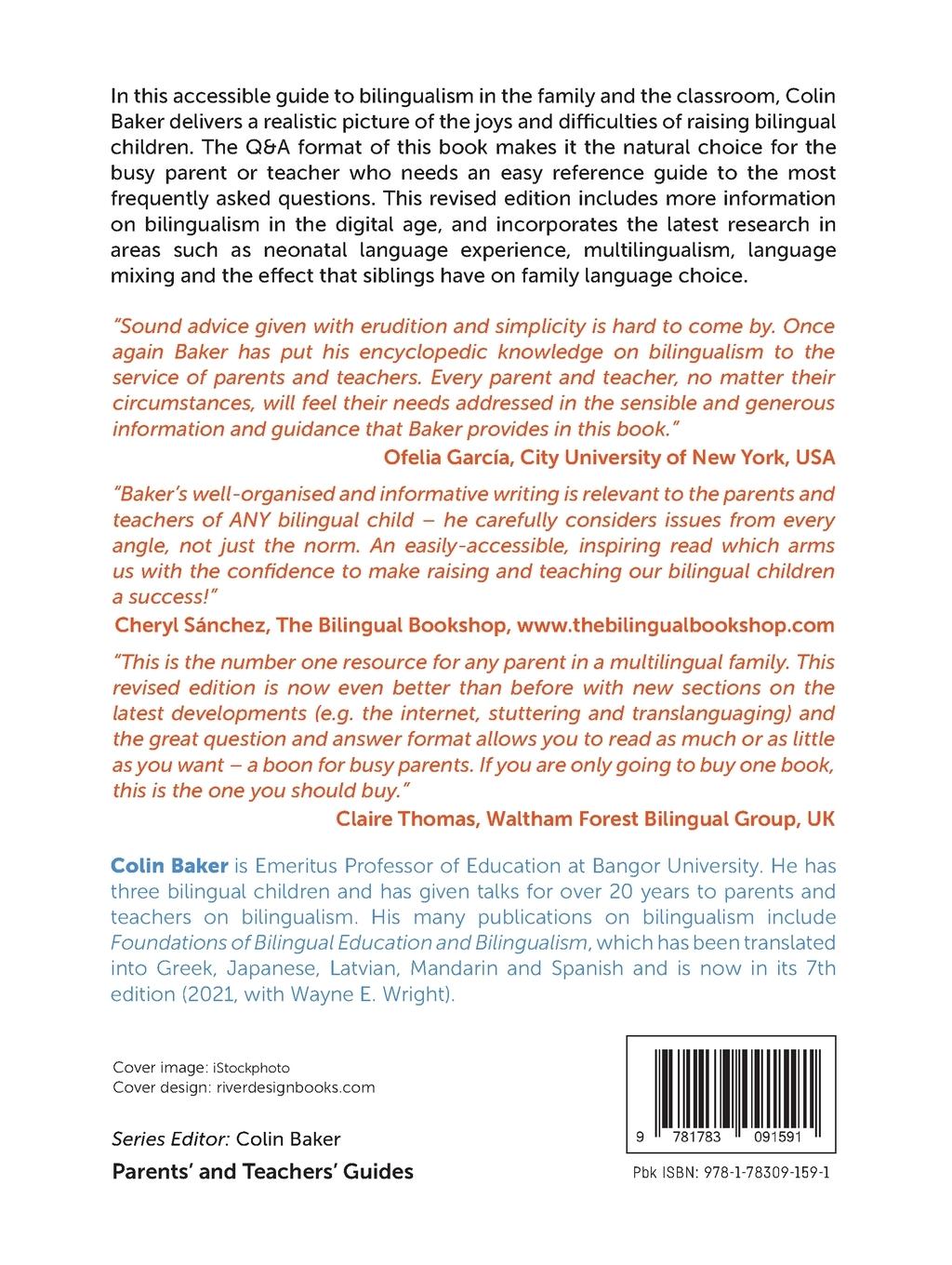Rückseitencover A Parents' and Teachers' Guide to Bilingualism