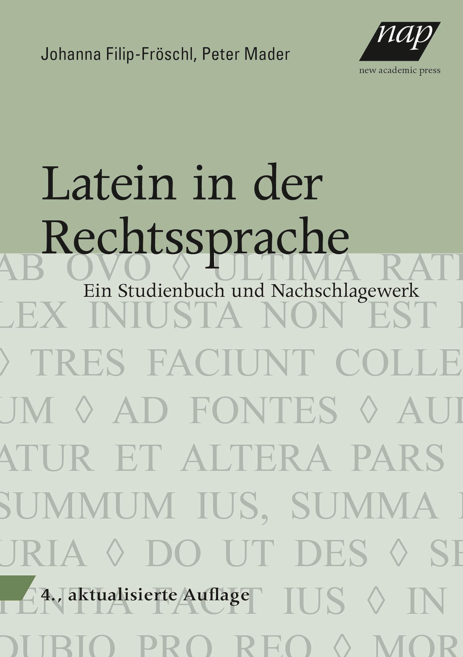 Vorderes Coverbild Latein in der Rechtssprache