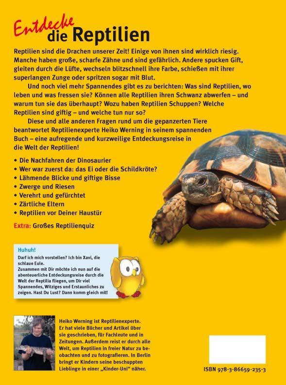 Rückseitencover Entdecke die Reptilien