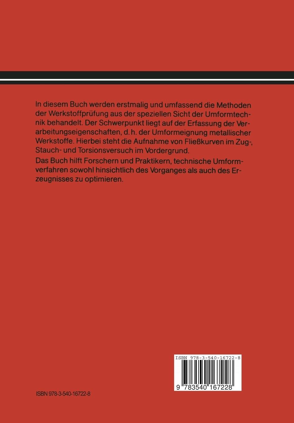 Rückseitencover Werkstoffprüfung für die Umformtechnik