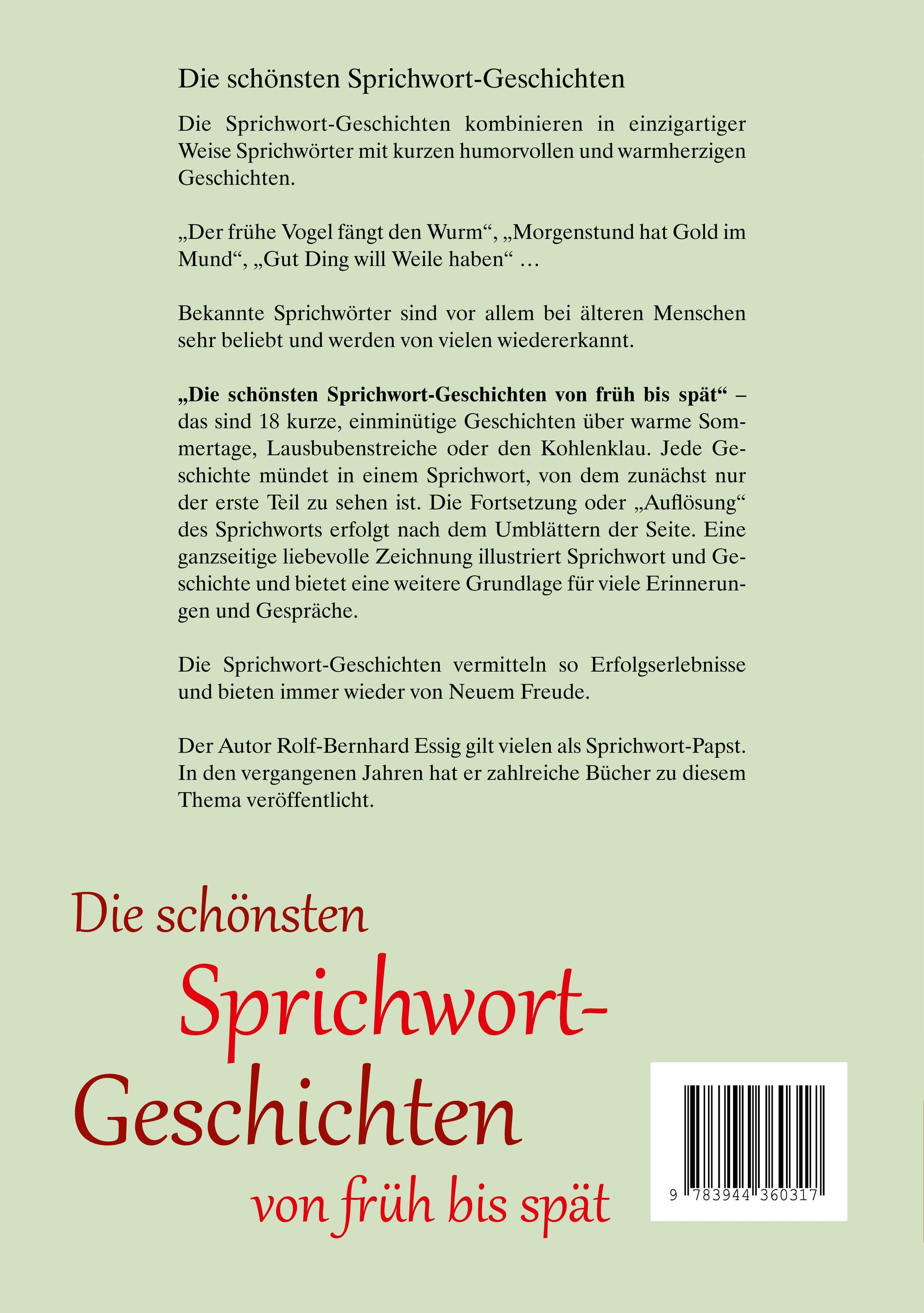 Beispielinhalt (Bild) Morgenstund hat Gold im Mund, Die schönsten Sprichwort-Geschichten von früh bis spät für Menschen mit Demenz