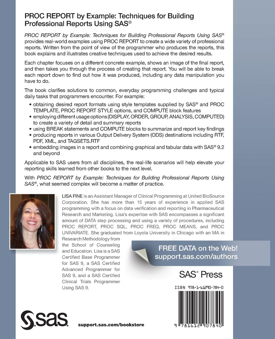 Rückseitencover Proc Report by Example