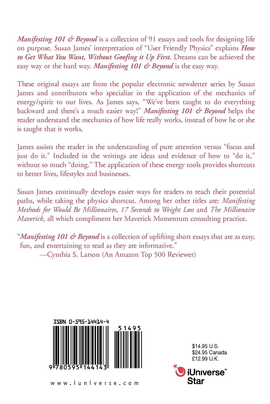 Rückseitencover Manifesting 101 & Beyond