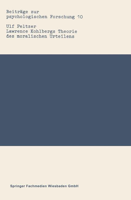 Vorderes Coverbild Lawrence Kohlbergs Theorie des moralischen Urteilens