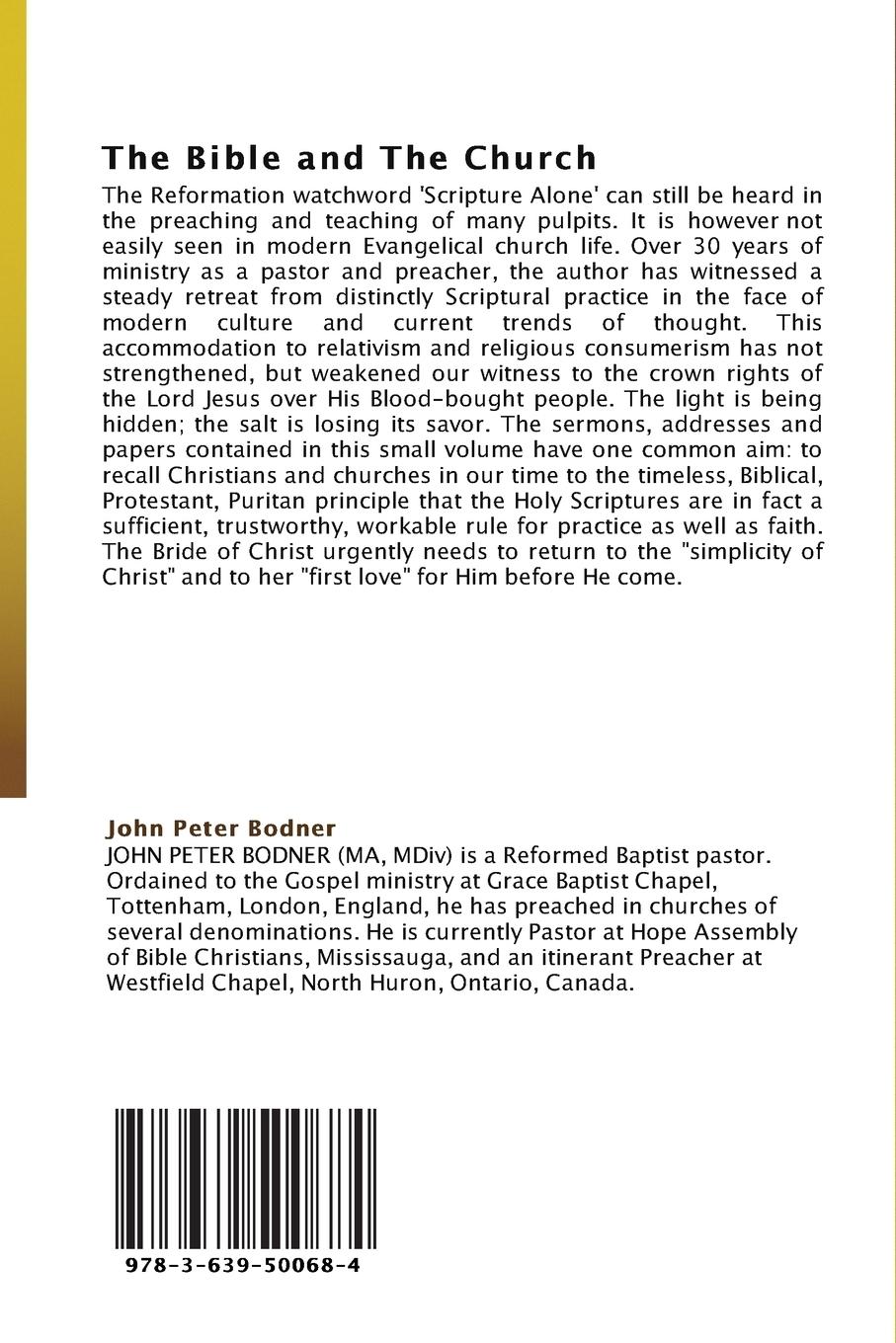 Rückseitencover The Bible and The Church