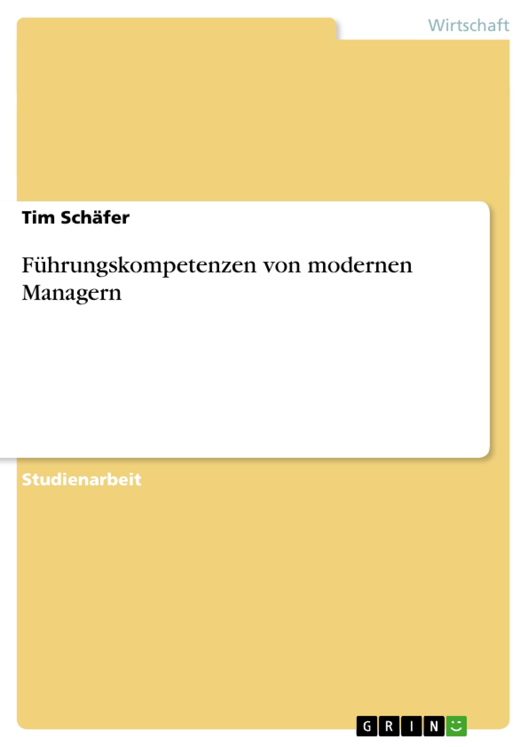 Vorderes Coverbild Führungskompetenzen von modernen Managern
