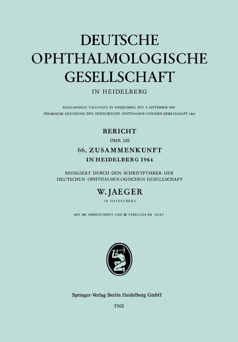 Vorderes Coverbild Bericht über die 66. Zusammenkunft in Heidelberg 1964