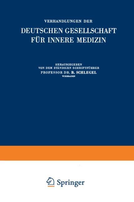 Vorderes Coverbild Verhandlungen der Deutschen Gesellschaft für Innere Medizin