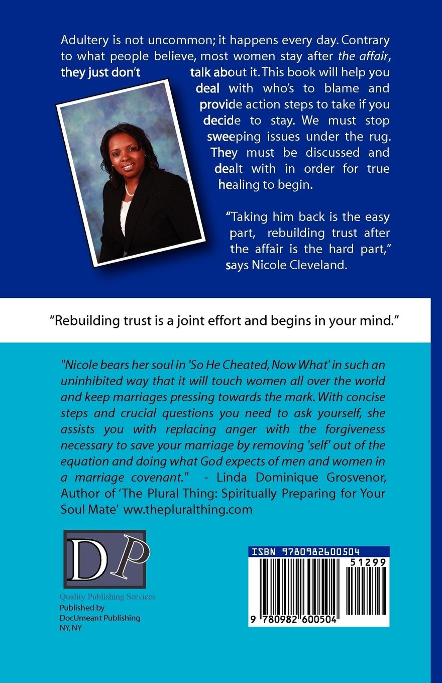 Rückseitencover So He Cheated, Now What?