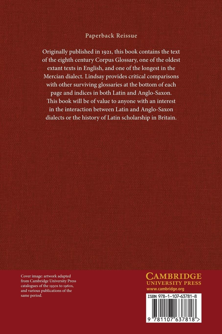 Rückseitencover The Corpus Glossary