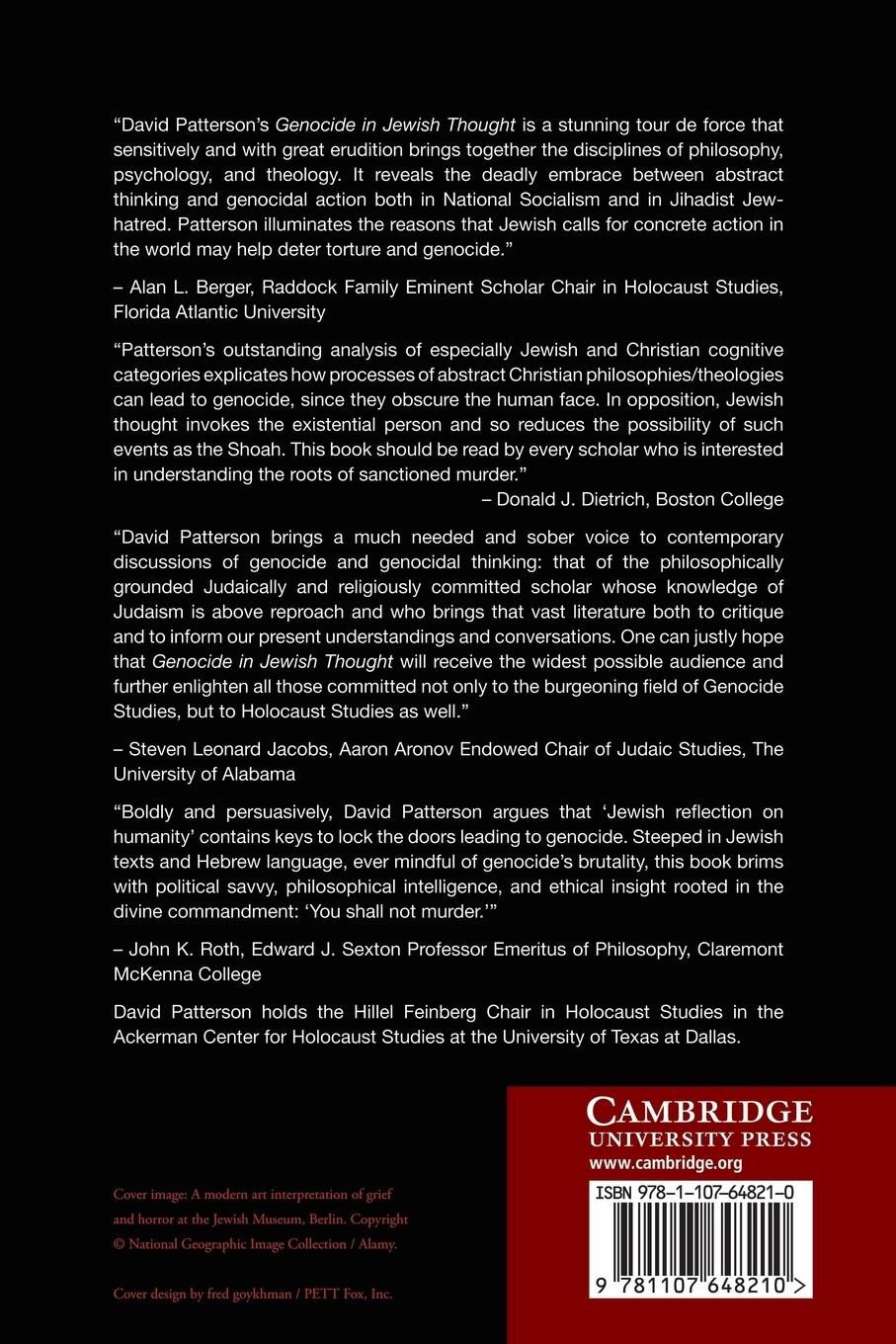 Rückseitencover Genocide in Jewish Thought